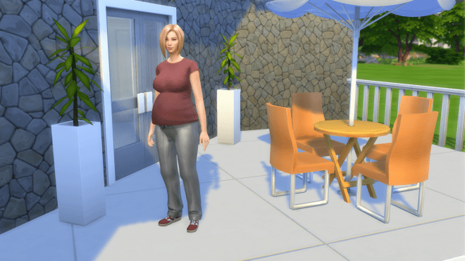 settled in, waiting to pop